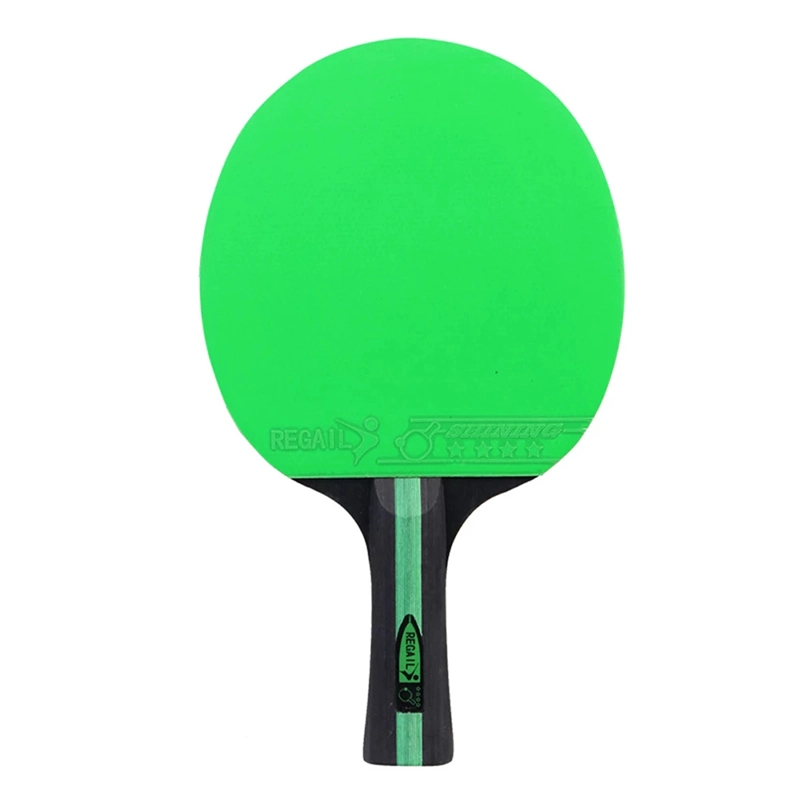 Raquette de ping pong, bois et caoutchouc, attaque, offensive, couleur vert