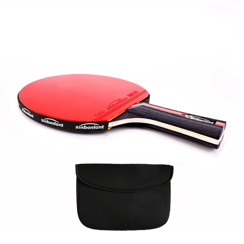 Raquette de ping pong, semi pro 5 étoiles, lame carbone Raquette de ping pong semi pro 5 etoiles lame carbonne sinbonlant manche long