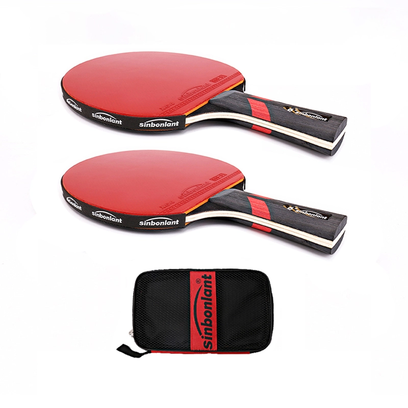 Raquette de ping pong, semi pro 6 étoiles, lame carbone Raquette de ping pong semi pro 6 etoiles lame carbonne manche long