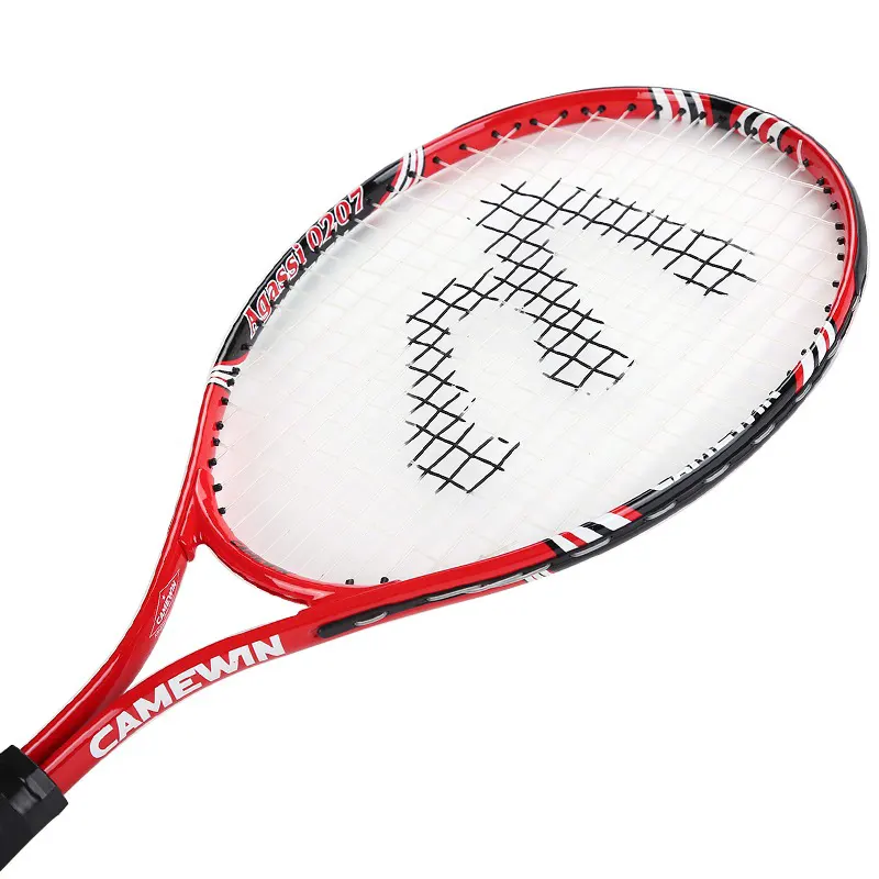 Raquette de tennis avec housse de transport rouge