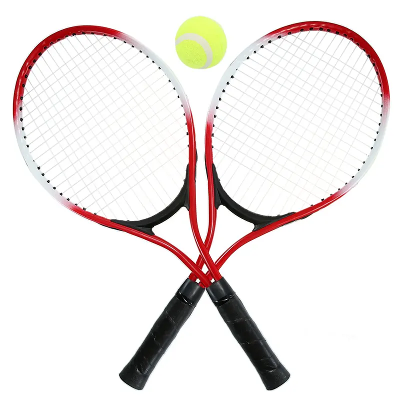 Raquette de tennis, entrainement pour enfants, 2 pièces rouge junoir