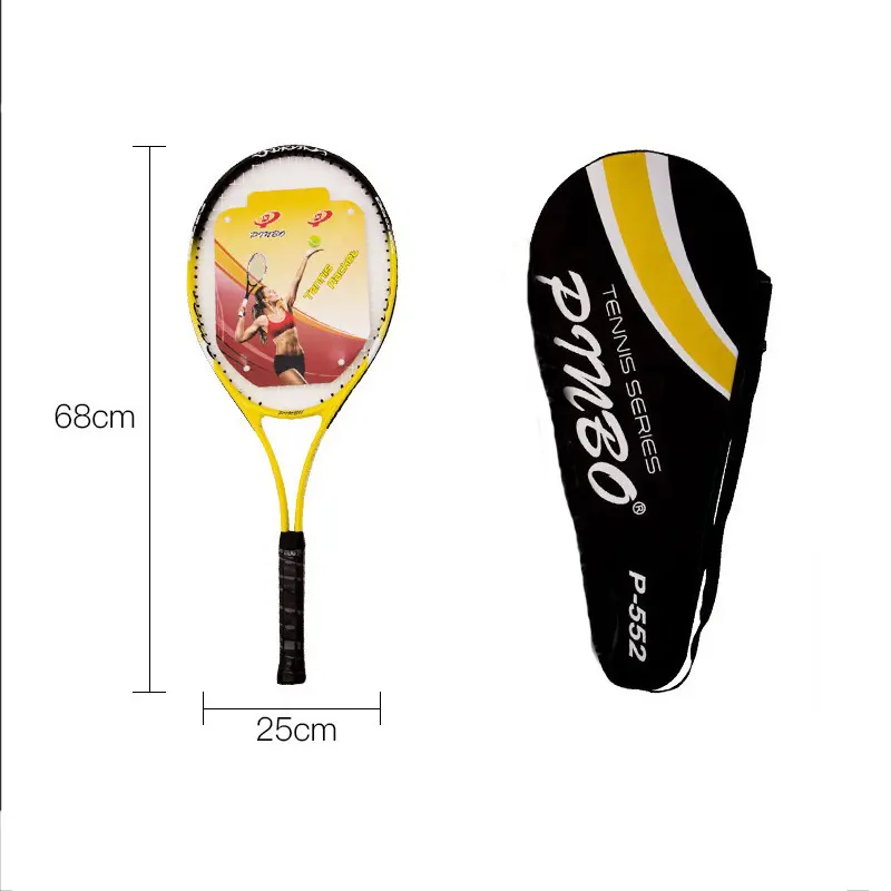 Raquette de tennis, loisir débutant, avec housse de rangement dimensions