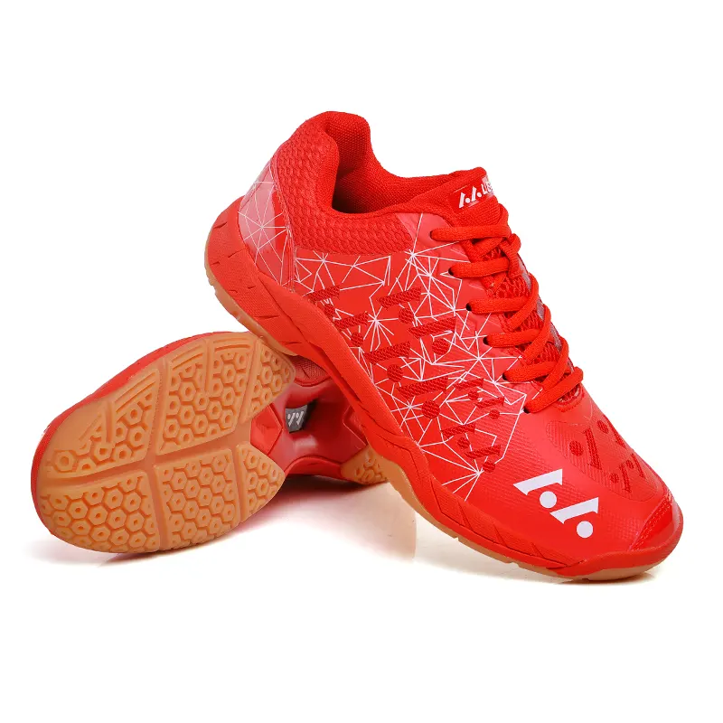 Chaussures badminton, antidérapantes et respirantes, du 36 au 45, rouge haute qualité