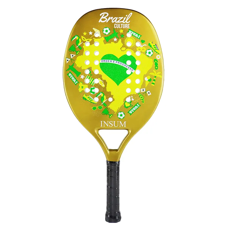 Raquette beach tennis, design Brazil, jaune
