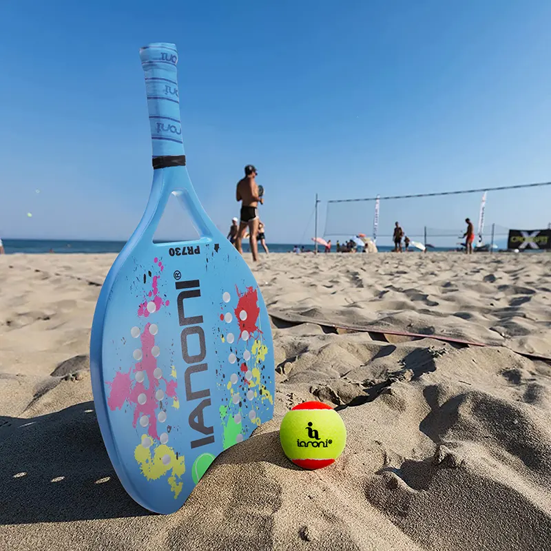 Raquette beach tennis, mousse à mémoire de forme, design tendance, bleu qualité supérieure