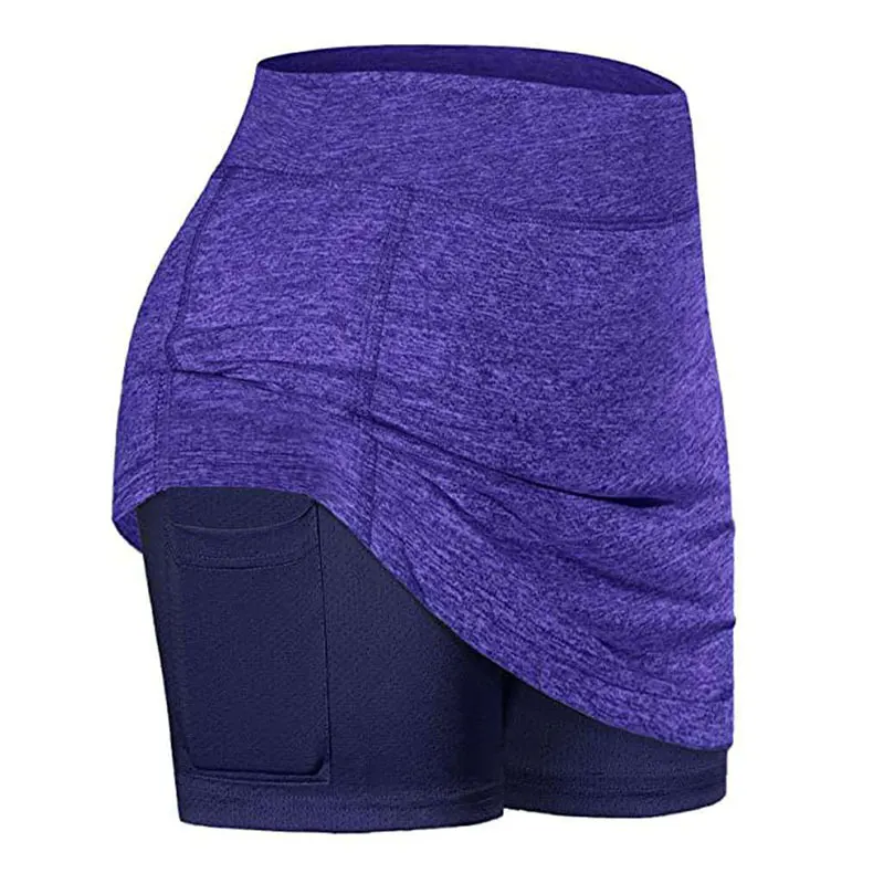 Short de tennis, femme, jupe violet