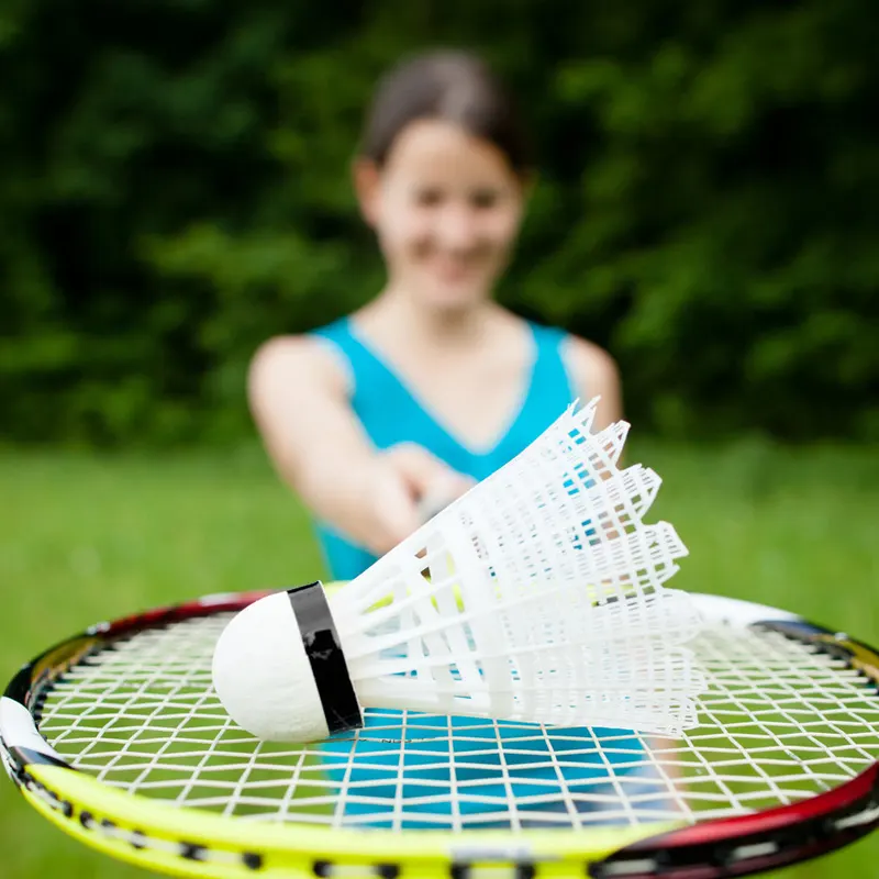 Volant badminton, 6 pièces en nylon, blanc haute qualité