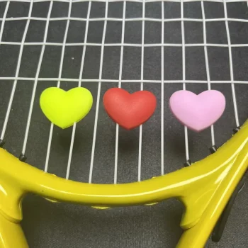 Antivibrateur tennis, en silicone, lot de 5 cœurs haute qualité