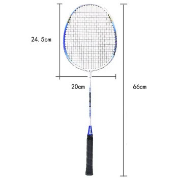 Raquette badminton, ensemble de 2 raquettes avec housse de transport, rouge ou bleu dimensions