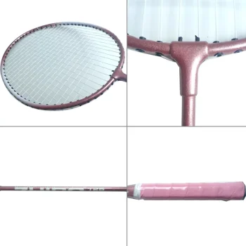 Raquette badminton, ensembre 2 raquettes avec housses de transport, rose qualité supérieure
