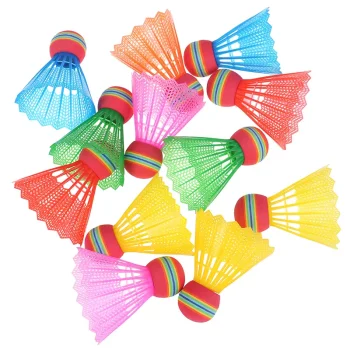 Volant badminton, ensemble de 12 pièces, volants colorés couleurs vives