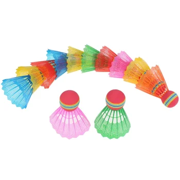 Volant badminton, ensemble de 12 pièces, volants colorés jeux d'enfants